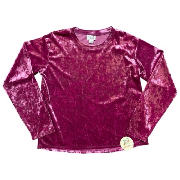 Colorful Planet Other - Crushed Velvet Girls Top NWT